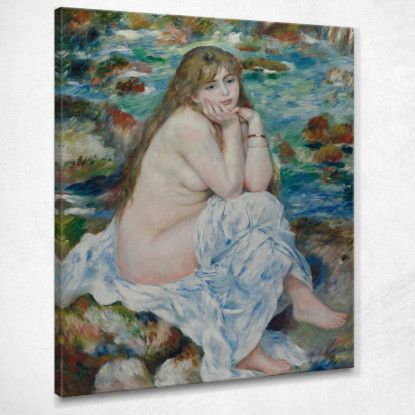 Bagnante Seduta Pierre-Auguste Renoir par109 quadro stampato su tela