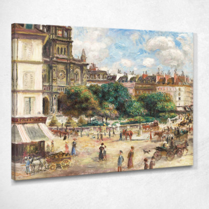 Piazza Della Trinità Pierre-Auguste Renoir par114 quadro stampato su tela