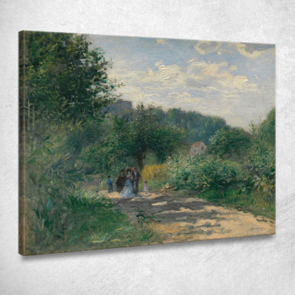 Una Strada A Louveciennes Pierre-Auguste Renoir par130 quadro stampato su tela