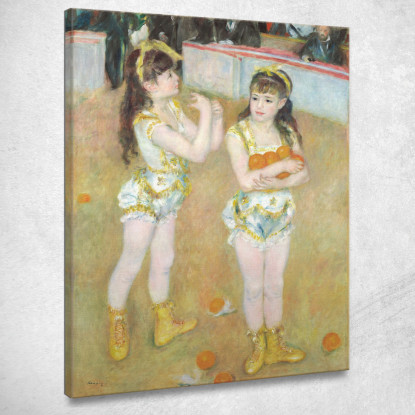 Acrobati Del Cirque Fernando Francisca E Angelina Wartenberg Pierre-Auguste Renoir par133 quadro stampato su tela