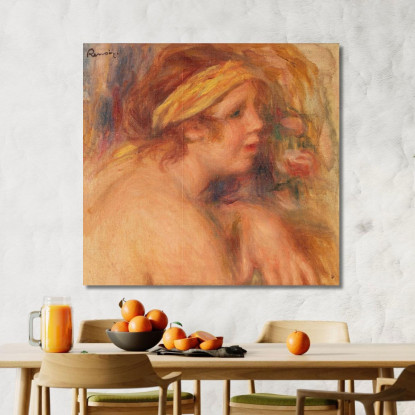 Andrée Con Il Frammento Di Turbante Giallo Pierre-Auguste Renoir par139 quadro stampato su tela