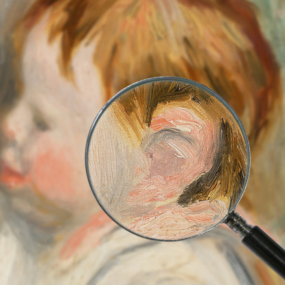 Profilo Della Testa Del Bambino A Sinistra Pierre-Auguste Renoir par152 quadro stampato su tela