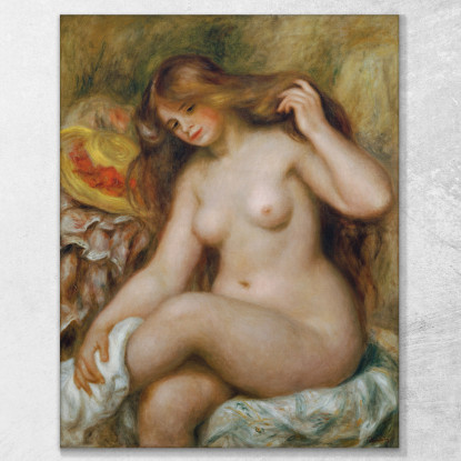 Bagnante Con Capelli Sciolti Biondi Pierre-Auguste Renoir par153 quadro stampato su tela