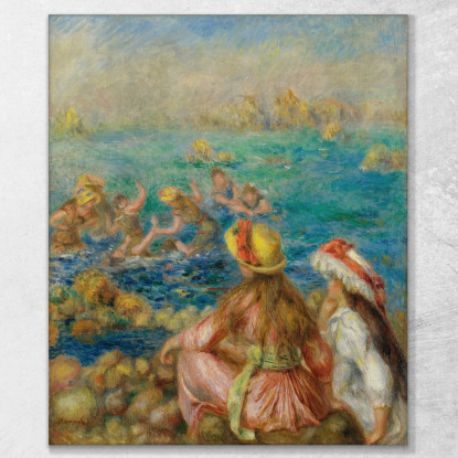 Bagnanti Pierre-Auguste Renoir par156 quadro stampato su tela