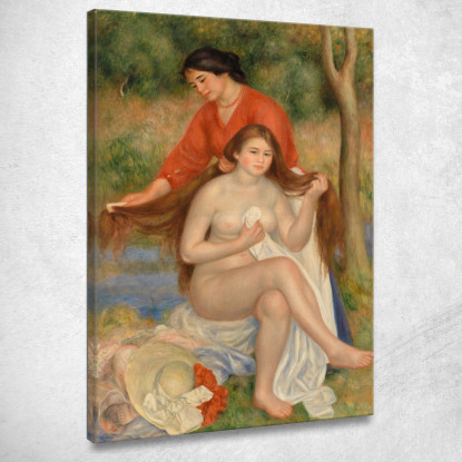 La Toilette Del Bagnante Pierre-Auguste Renoir par157 quadro stampato su tela