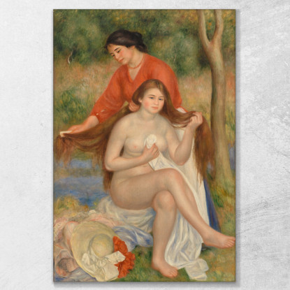 La Toilette Del Bagnante Pierre-Auguste Renoir par157 quadro stampato su tela