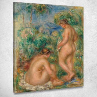 Donne Al Bagno Pierre-Auguste Renoir par163 quadro stampato su tela