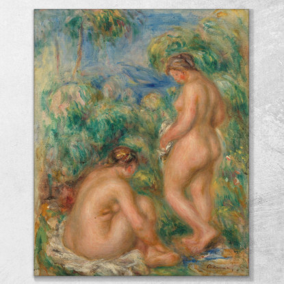 Donne Al Bagno Pierre-Auguste Renoir par163 quadro stampato su tela