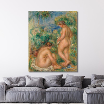 Donne Al Bagno Pierre-Auguste Renoir par163 quadro stampato su tela