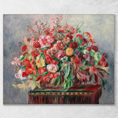 Cesto Di Fiori Pierre-Auguste Renoir par193 quadro stampato su tela