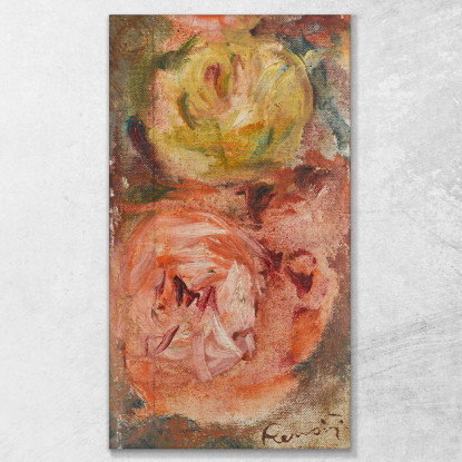 Due Rose Pierre-Auguste Renoir par198 quadro stampato su tela