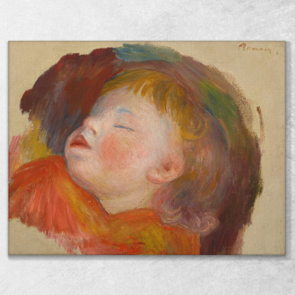 Bambino Addormentato Pierre-Auguste Renoir par203 quadro stampato su tela