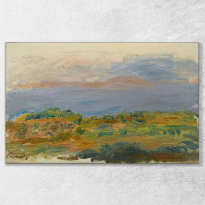 Scogliera Verde E Mare Pierre-Auguste Renoir par206 quadro stampato su tela