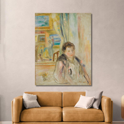Donna In Un Interno Pierre-Auguste Renoir par213 quadro stampato su tela