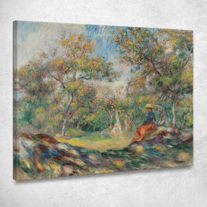 Donna In Un Paesaggio Pierre-Auguste Renoir par214 quadro stampato su tela