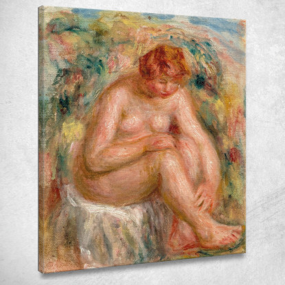 Donna Nuda Seduta Vista Di Tre Quarti Pierre-Auguste Renoir par220 quadro stampato su tela