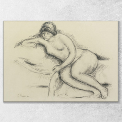 Donna Nuda Sul Bel Divano Pierre-Auguste Renoir par222 quadro stampato su tela