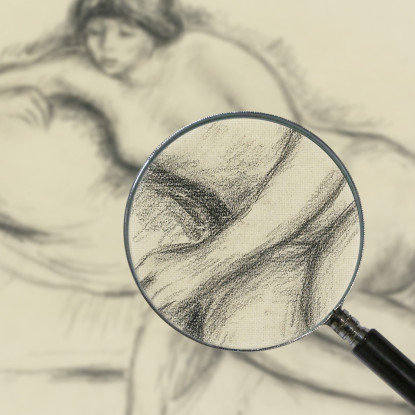 Donna Nuda Sul Bel Divano Pierre-Auguste Renoir par222 quadro stampato su tela