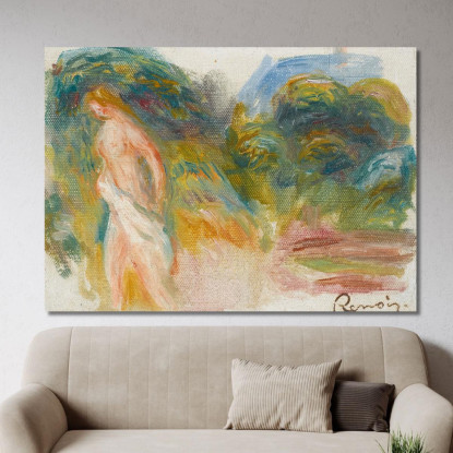 Donna Nuda E Paesaggio Pierre-Auguste Renoir par223 quadro stampato su tela