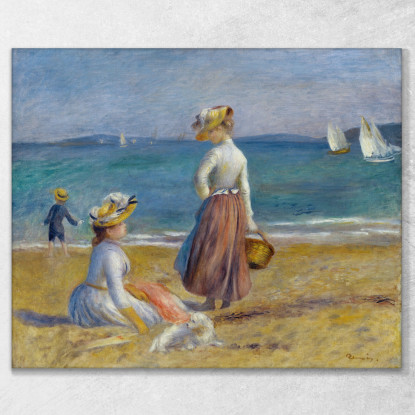 Figure Sulla Spiaggia Pierre-Auguste Renoir par225 quadro stampato su tela