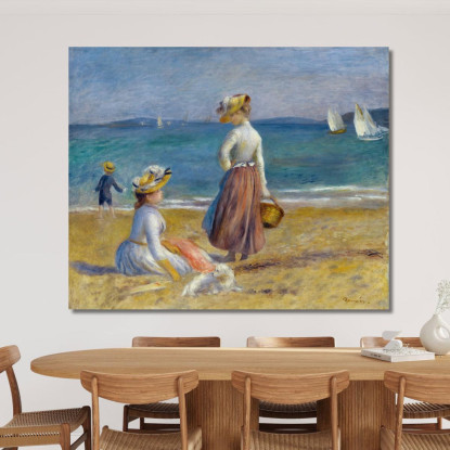 Figure Sulla Spiaggia Pierre-Auguste Renoir par225 quadro stampato su tela