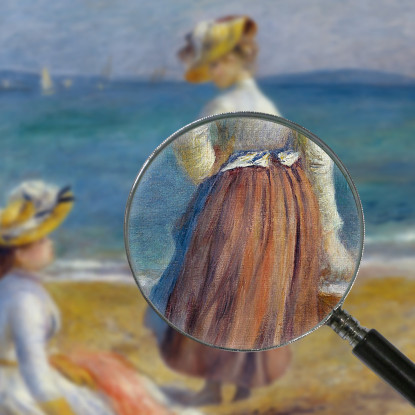 Figure Sulla Spiaggia Pierre-Auguste Renoir par225 quadro stampato su tela