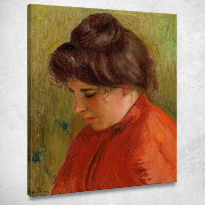 Gabrielle In Rosso Pierre-Auguste Renoir par232 quadro stampato su tela