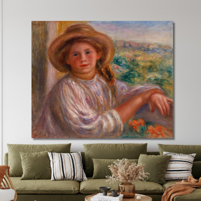 Ragazza Sul Balcone Cagnes Pierre-Auguste Renoir par241 quadro stampato su tela