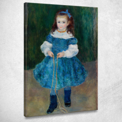 Ragazza Con La Corda Per Saltare Ritratto Di Delphine Legrand Pierre-Auguste Renoir par245 quadro stampato su tela