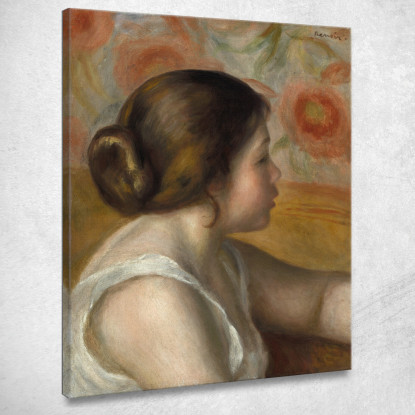 Testa Di Giovane Ragazza Pierre-Auguste Renoir par254 quadro stampato su tela