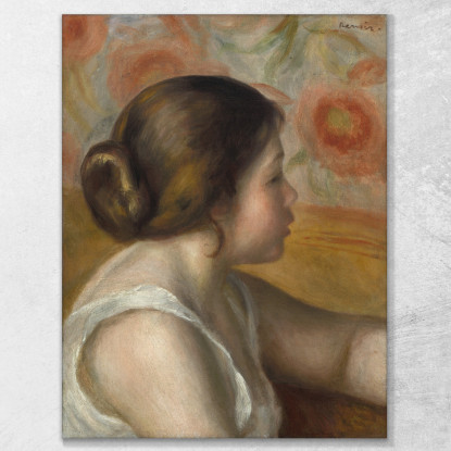 Testa Di Giovane Ragazza Pierre-Auguste Renoir par254 quadro stampato su tela