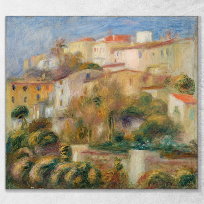 Case In Collina Gruppo Di Case Su Una Collina Pierre-Auguste Renoir par258 quadro stampato su tela