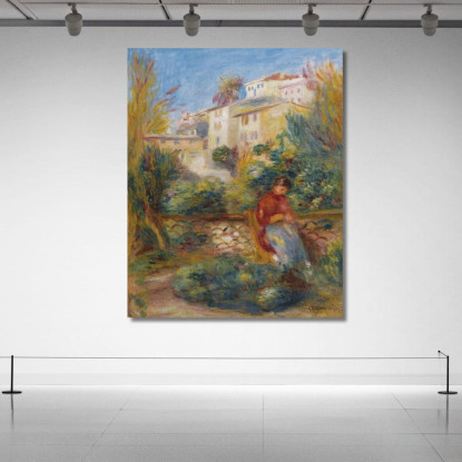La Terrazza A Cagnes Pierre-Auguste Renoir par284 quadro stampato su tela