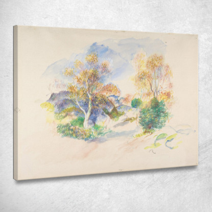 Paesaggio Con Sentiero Tra Gli Alberi Pierre-Auguste Renoir par297 quadro stampato su tela