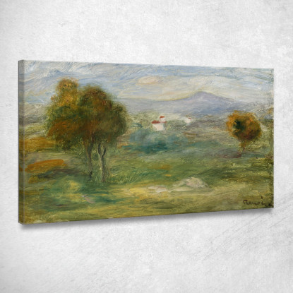 Paesaggio Con Case A Cagnes-Sur-Mer Pierre-Auguste Renoir par298 quadro stampato su tela