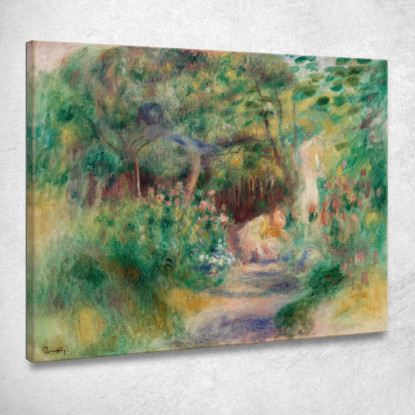 Paesaggio Con Donna Che Fa Giardinaggio Pierre-Auguste Renoir par300 quadro stampato su tela