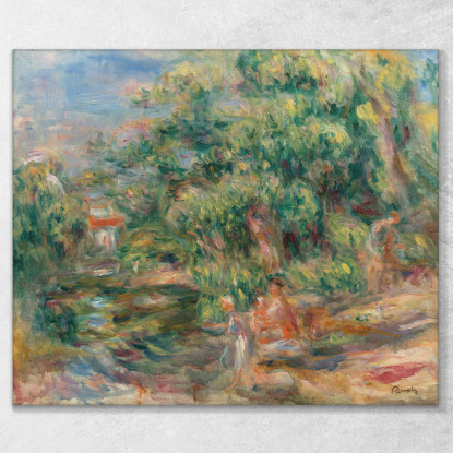 Lavandaie Sulle Rive Del Loup Pierre-Auguste Renoir par305 quadro stampato su tela