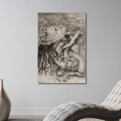 Il Cappello Appuntato Pierre-Auguste Renoir par309 quadro stampato su tela
