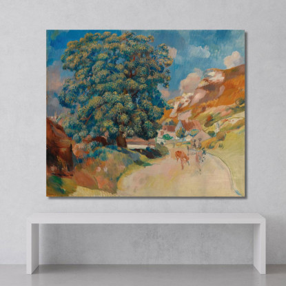 Il Grande Albero Lungo La Strada 2 Pierre-Auguste Renoir par313 quadro stampato su tela