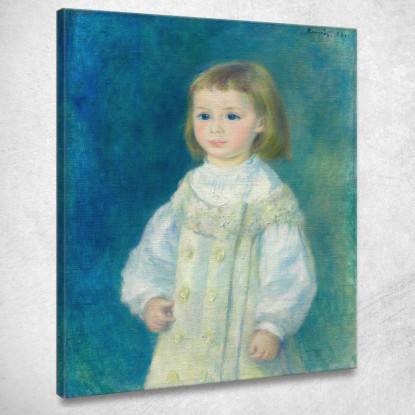 Lucie Berard Bambina Vestita Di Bianco Pierre-Auguste Renoir par328 quadro stampato su tela