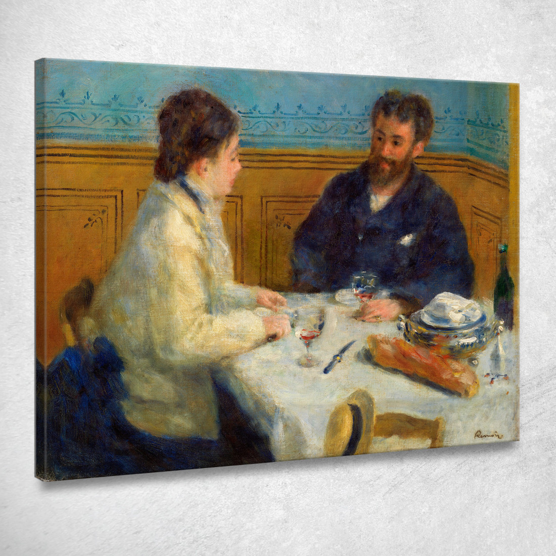 Pranzo Pranzo Pierre-Auguste Renoir par329 quadro stampato su tela