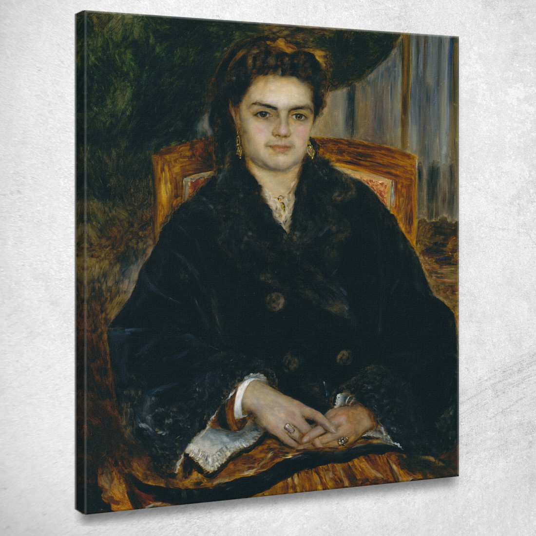 Madame Édouard Bernier Marie-Octavie-Stéphanie Laurens Pierre-Auguste Renoir par339 quadro stampato su tela