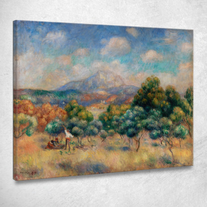 Paesaggio Montano Di Sainte-Victoire Pierre-Auguste Renoir par346 quadro stampato su tela