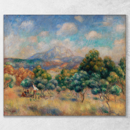 Paesaggio Montano Di Sainte-Victoire Pierre-Auguste Renoir par346 quadro stampato su tela