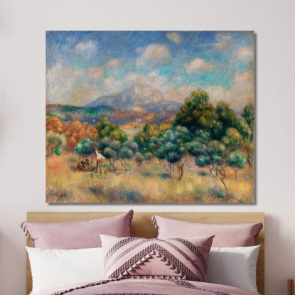 Paesaggio Montano Di Sainte-Victoire Pierre-Auguste Renoir par346 quadro stampato su tela