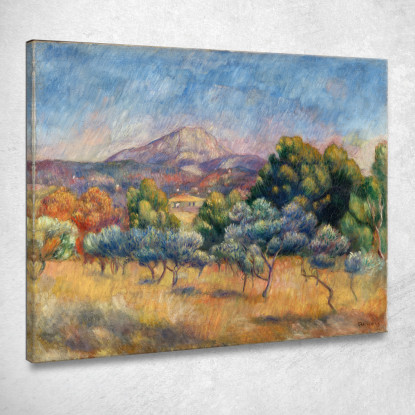 Mont Sainte-Victoire Pierre-Auguste Renoir par347 quadro stampato su tela