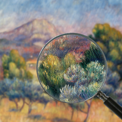 Mont Sainte-Victoire Pierre-Auguste Renoir par347 quadro stampato su tela
