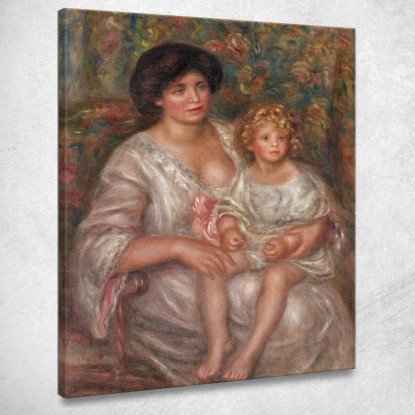 Madre E Figlio Pierre-Auguste Renoir par348 quadro stampato su tela