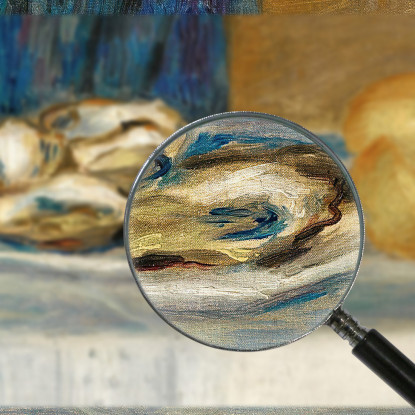 Natura Morta Con Limoni E Ostriche Pierre-Auguste Renoir par352 quadro stampato su tela