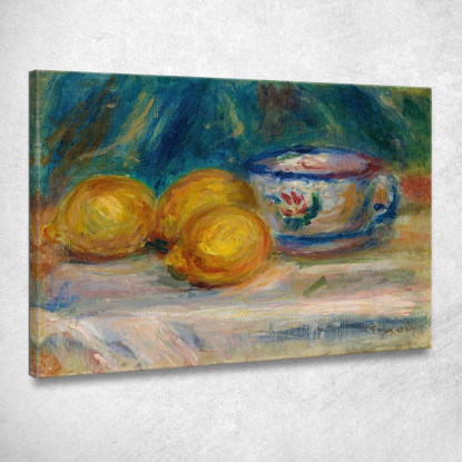 Natura Morta Tre Limoni E Una Tazza Pierre-Auguste Renoir par355 quadro stampato su tela